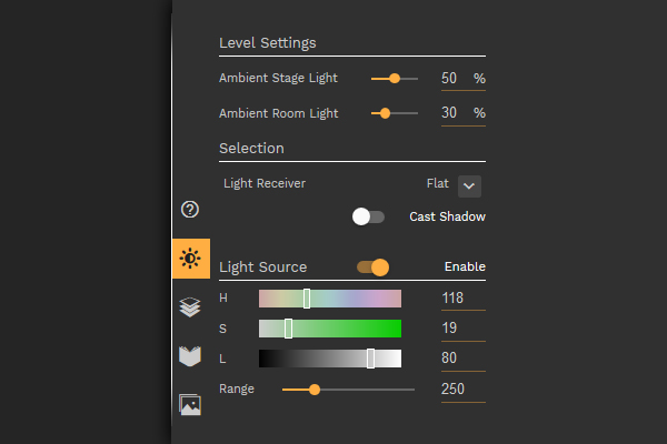 New dynamic lighting tab