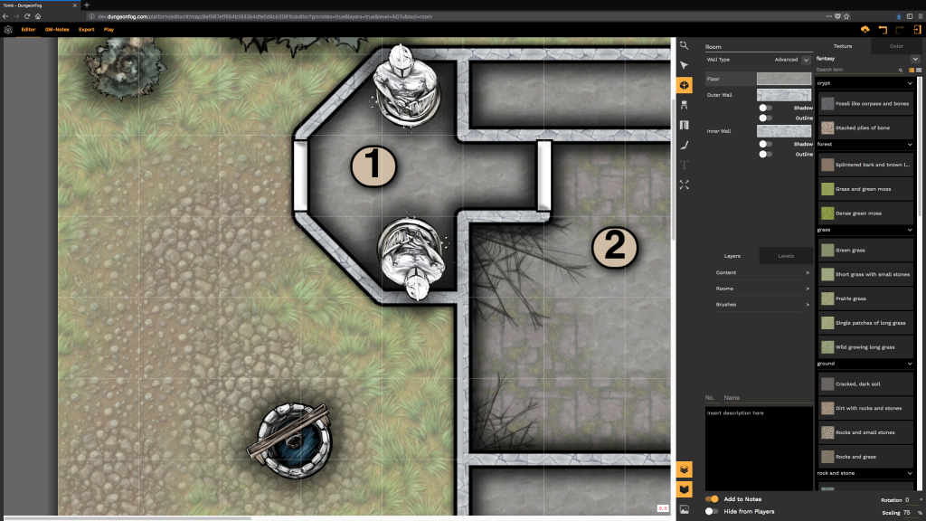 Dungeonfog Rpg Map Tool Notes Editor Dungeonfog